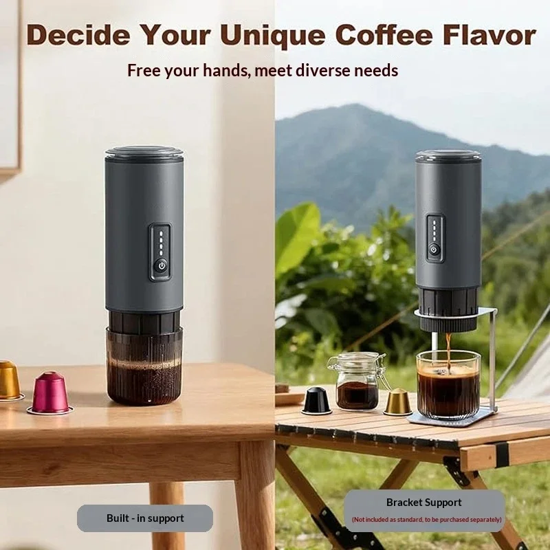 Coffee Grinders 3 In 1 Portable Wireless Espresso Coffee Machine Battery Heating Capsule Coffee Maker For Camping Travel Home