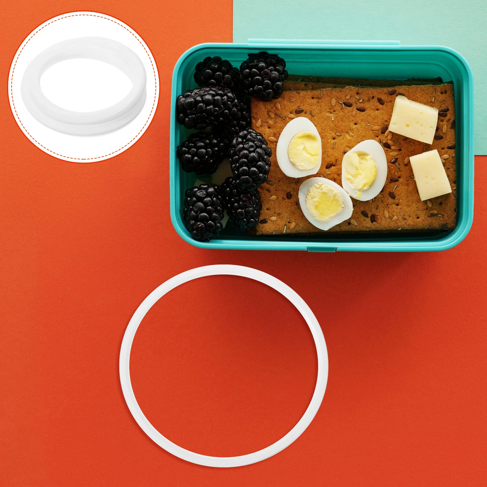 

Elastic Silicone Seal Ring for Bento Lid Perfect Fit Easy to Use Long Lasting Lunch Box Sealing Ring Lunch Box Supplies