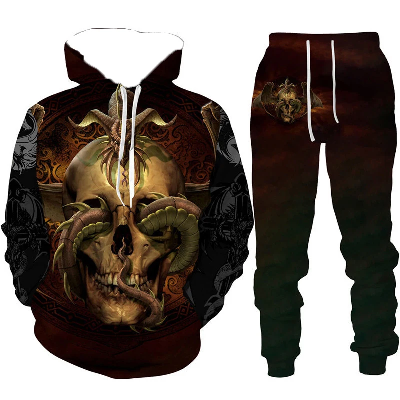 

Осенне-зимний мужской комплект с капюшоном и принтом дракона, уличный спортивный комплект с капюшоном, быстросохнущий и удобный комплект с капюшоном