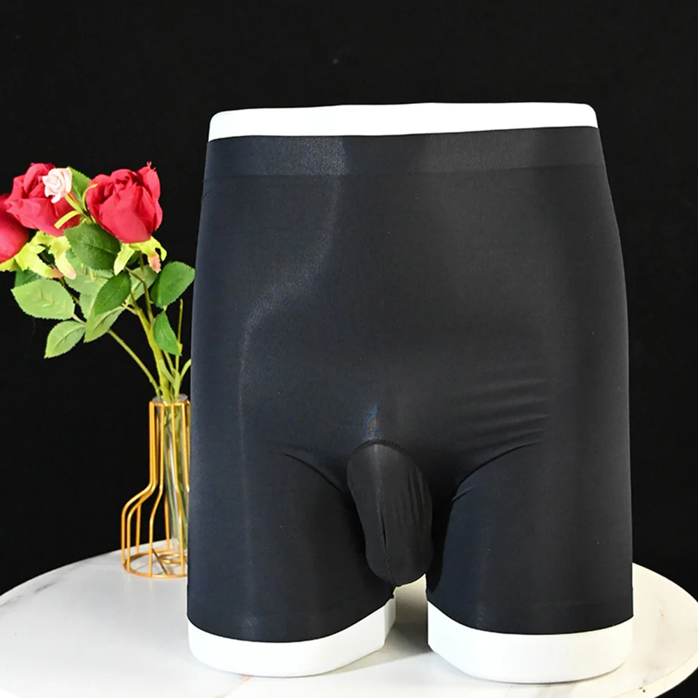 

Men Seamless Sexy Sissy Sheer Lingerie Ball Pouch Hip Lift Underwear Buttock Lift Shaper Shorts Trunks Buttock Pad Panties