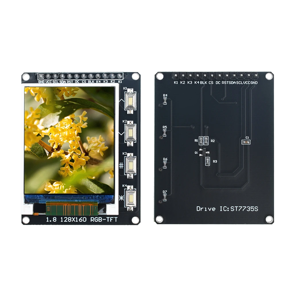 0,96/1,3/1,44/1,8 polegadas TFT IPS 7P SPI HD Módulo LCD colorido ST7735 / ST7789 Drive IC Kit de componentes eletrônicos