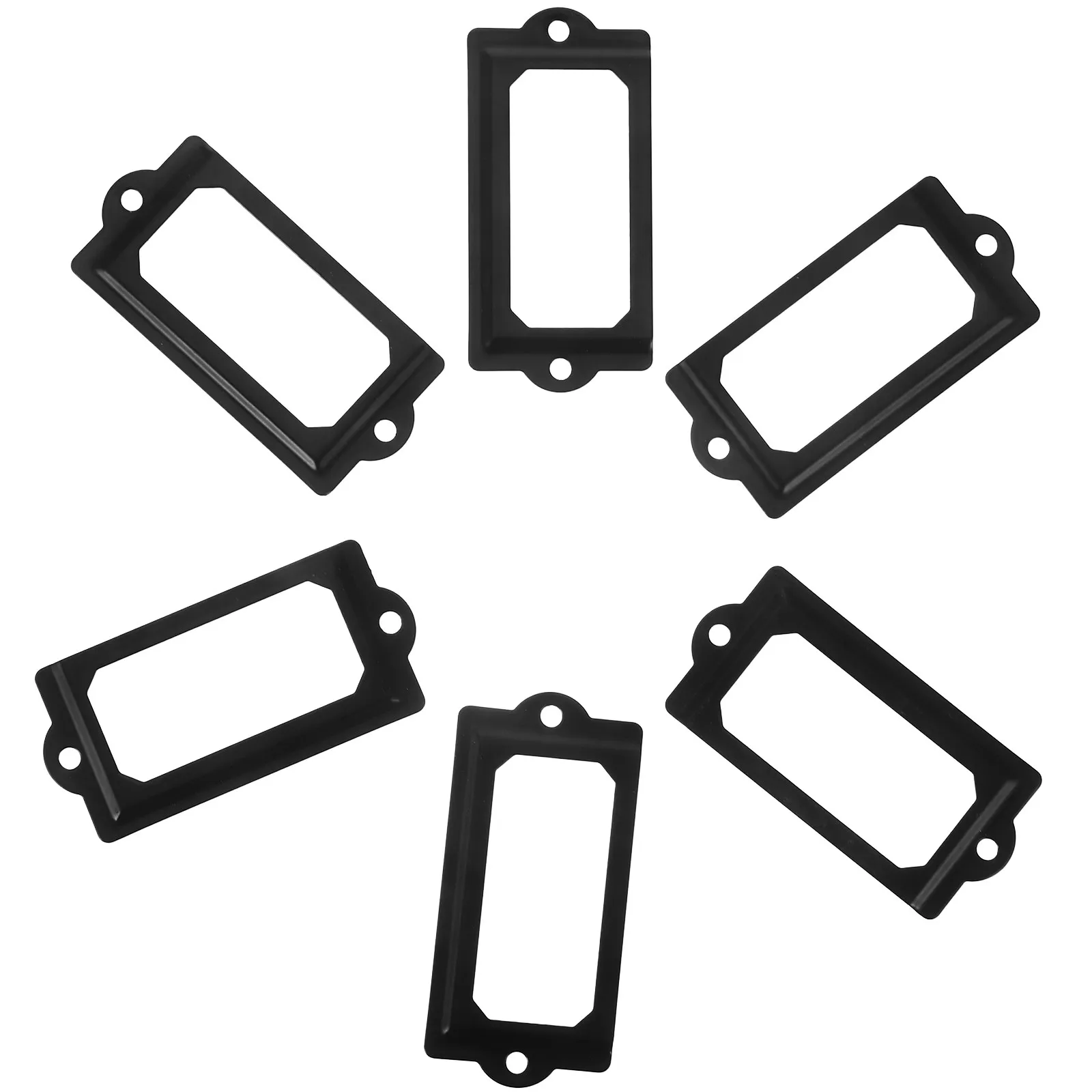 Vintage Iron Drawer Label Holder Set – Metal Card Holder for Cabinets, File Boxes & Office Furniture Decoration
