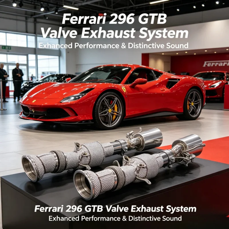 

Stainless Steel Full Exhaust Pipes for Ferrari 296 GTB 2021-2025 High-flow Downpipe Valvetronic Exhaust Catback System