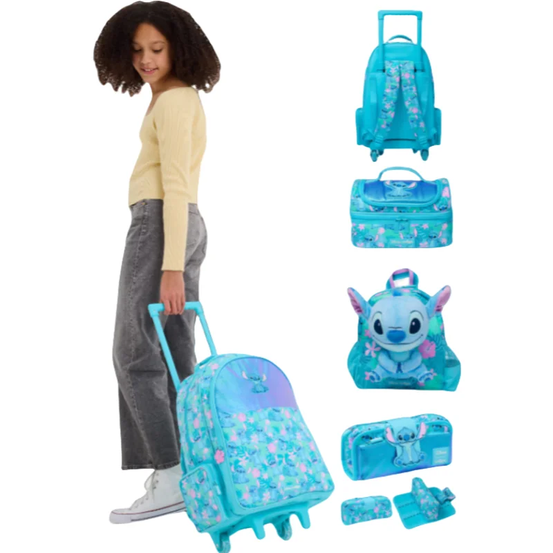 

Genuine Smiggle Backpack Disney Stitch Cute Bags Student Stationery Lunch Bag High-Capacity Backpack Water Cup Pencil Case