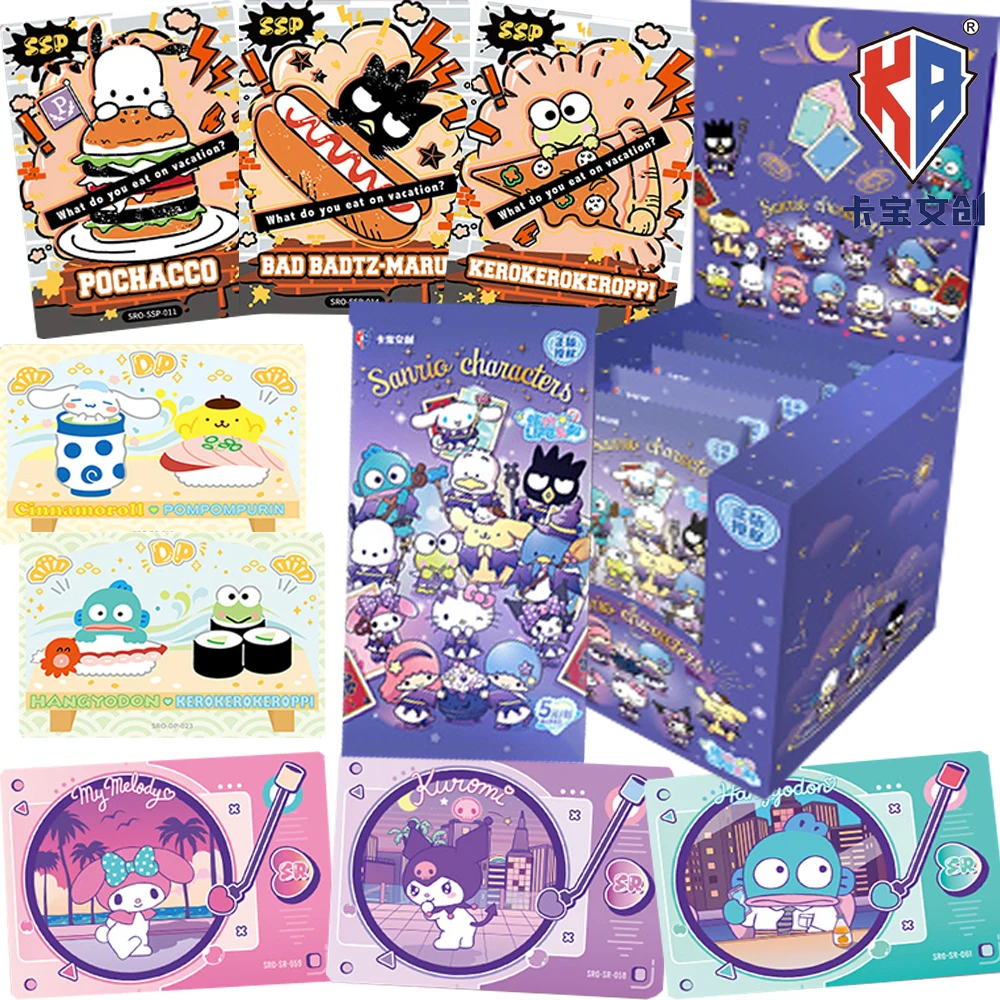 

Новые оригинальные коллекционные карты Kabao Sanrio для детей, милые фигурки аниме, уникальные забавные развивающие красочные жизненные карты, популярный подарок