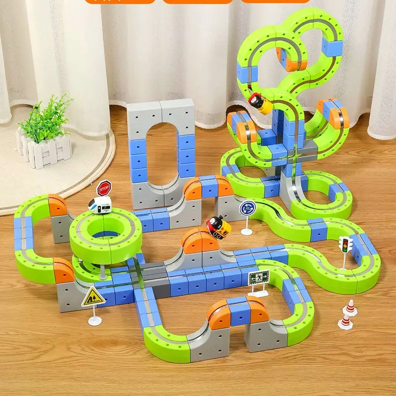 

Детские магнитные строительные блоки, электрический мини-поезд, набор для мальчиков и девочек, детские игрушки, подарок на день рождения