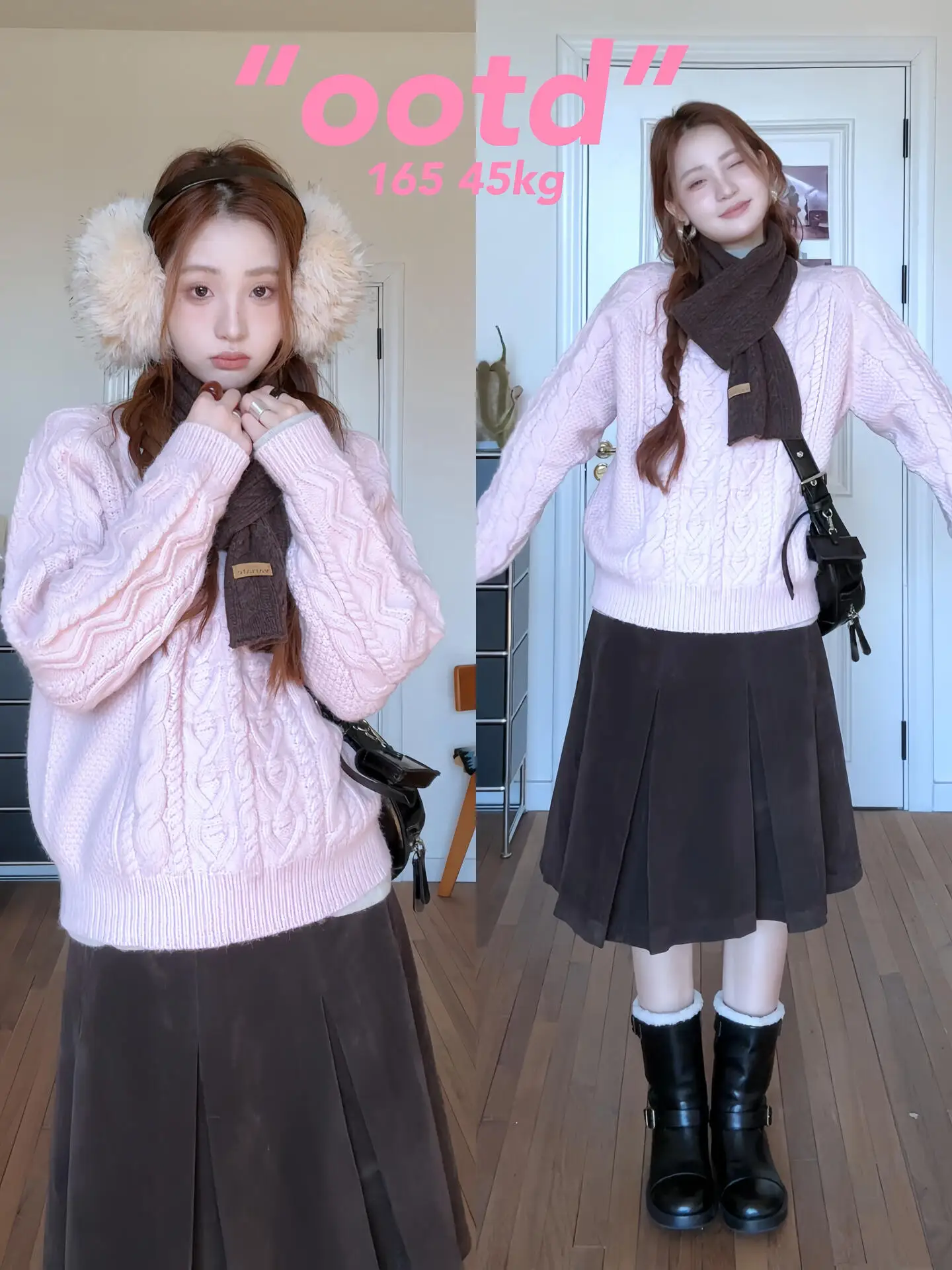 

Soft Cozy Pink Knitted Sweater Women's round Ne Overhead Loose Fit Commute Sle Long Sve Warm Top Casual Faion