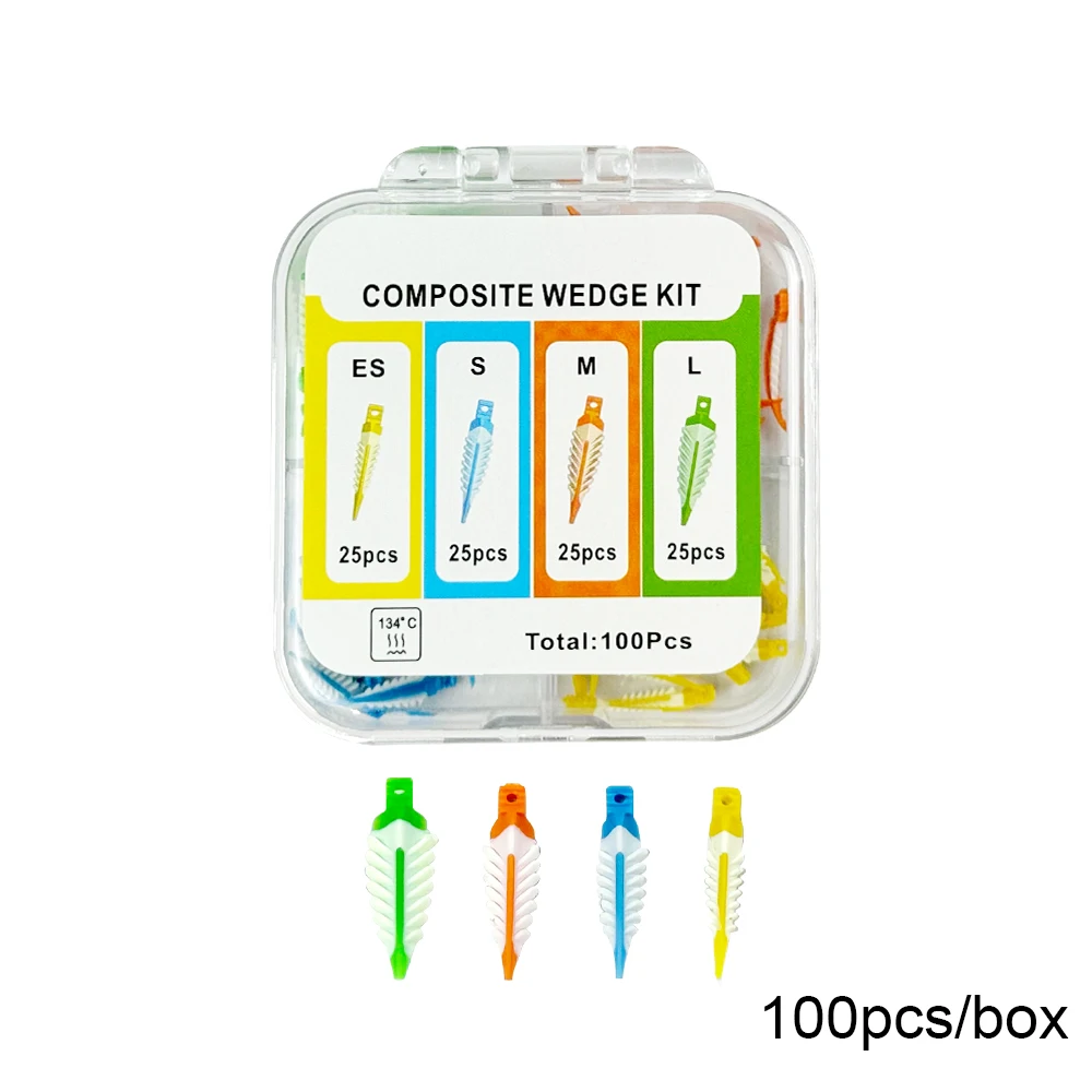 Dental Interdental Wedge Kit Sealing Composite Wedges Silicone Suitable Adaptive Dentist Material for Tooth Restoration ES/S/M/L