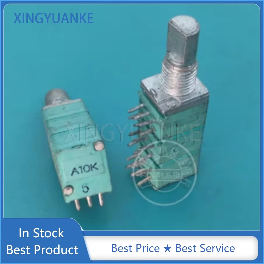 1PCS RK097G 6-Link 18Pin A10K Volume Adjustable Precision Potentiometer A103 Multi Link 6 Channel 18-Pin Half Shaft Length 15MM