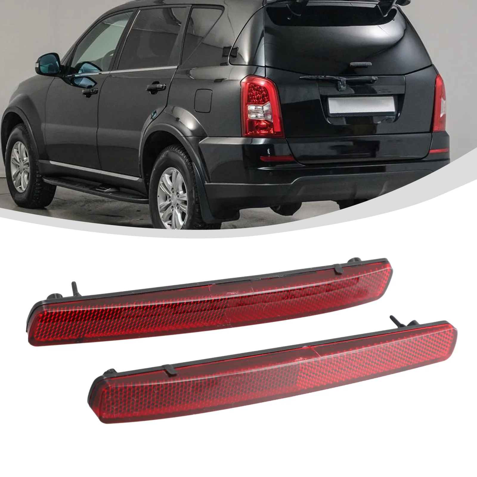 Rear Pair Rear Bumper Reflector Right As Shown B Compatible With For Rexton For KYRON Placement On Vehicle Left