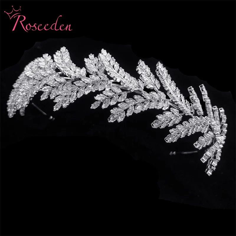 

Bridal Graduation Hair Jewelry New Cubic Zirconia Tiara Fashion Wedding CZ Headband Hair Band RE4661