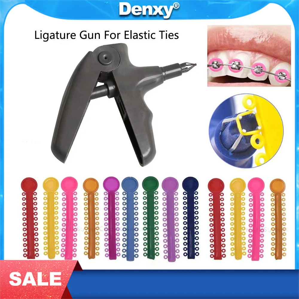 

Denxy 1 pcs Dental Ligature Gun Shooter Used Dispenser For Elastic Ties Orthodontic Ligature Tie Gun Dentist Instrument Tool