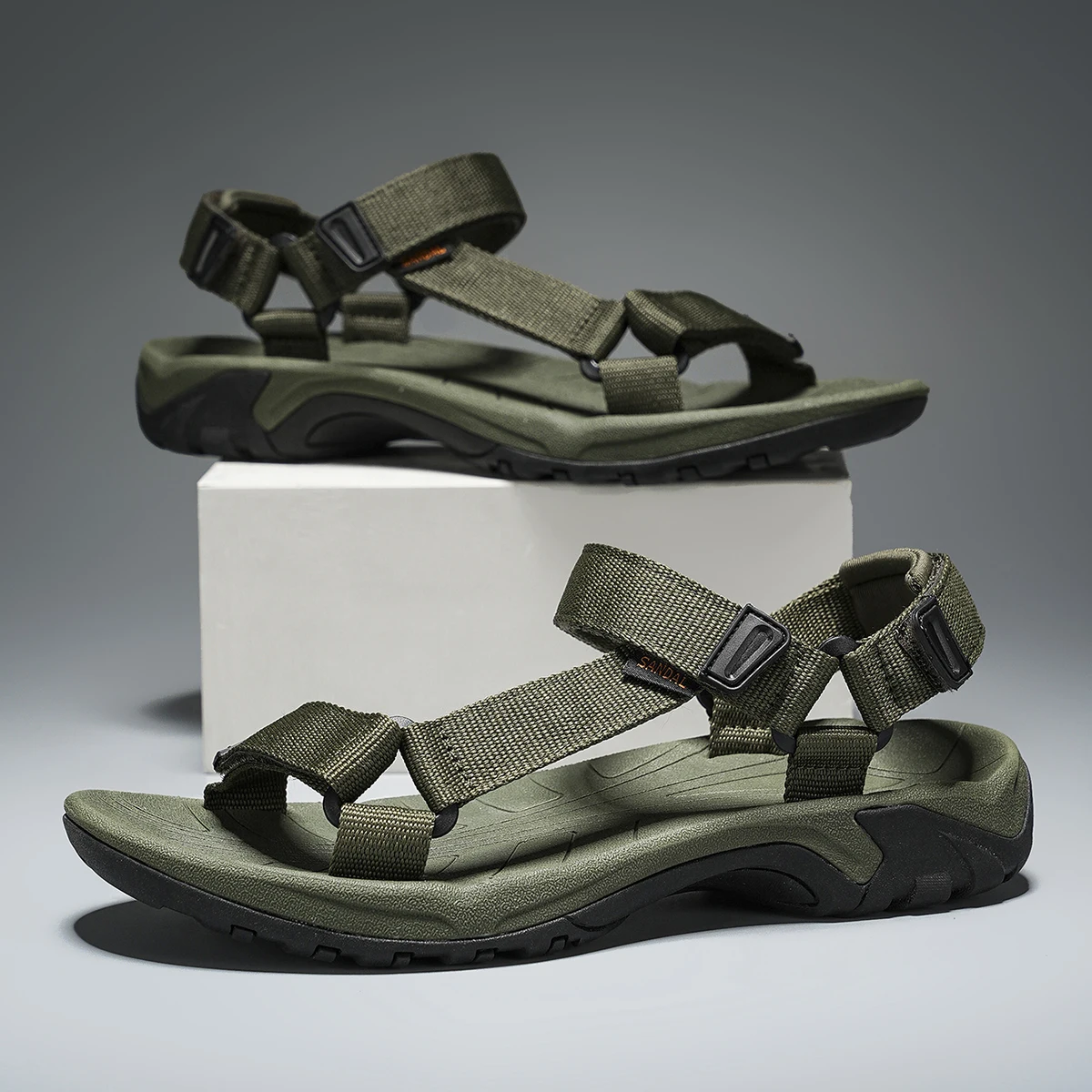 Herren Casual Sport-Sandalen Outdoor-Wandersandalen Komfortable Rutschfeste Strand- und Trekking-Sandalen Übergröße Verstellbar – Detail 1