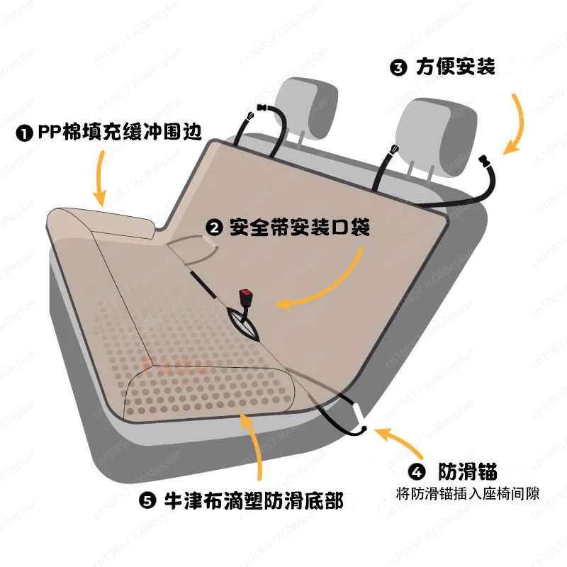 The rear car kennel can be washed in all seasons, small, medium and large kennel, anti-dirty and non-sticky pet cat and dog mat