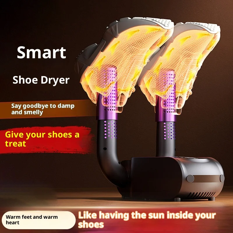 家庭用折りたたみ式靴乾燥機-インテリジェントタイマー-調整可能なuv-定温靴下ブーツ乾燥機-殺菌と消臭