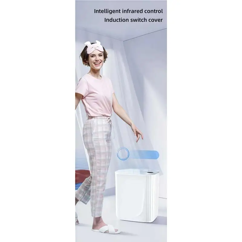 Smart Sensor Automatic Trash Can with Display Screen Type-C Charging Induction Waste Bin for Kitchen Bathroom Bedroom Smart Home
