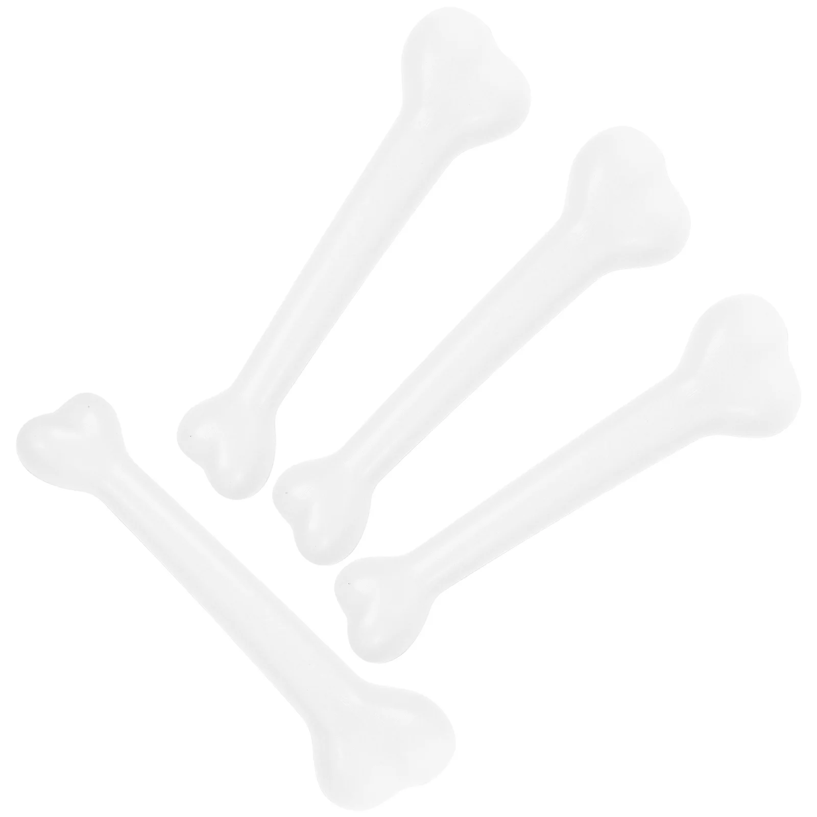 4 Uds. De huesos de plástico humanos simulados para decoraciones para fiestas de Halloween, accesorios de disfraz para niños y adultos, color blanco