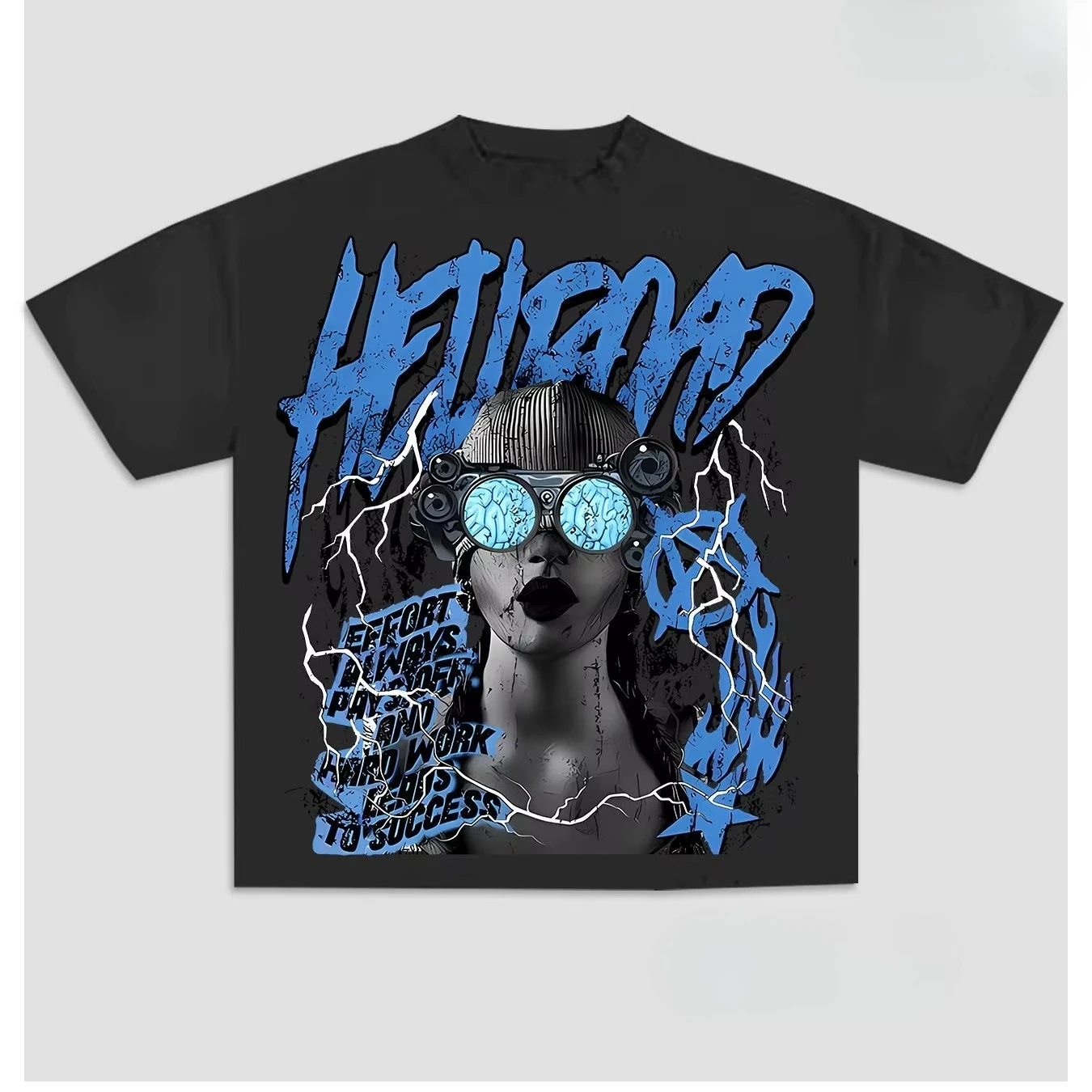 

Новая летняя модная хлопковая футболка Y2K Hell Star Hard Work Always Pays Off Hard Work, модная хлопковая футболка с принтом