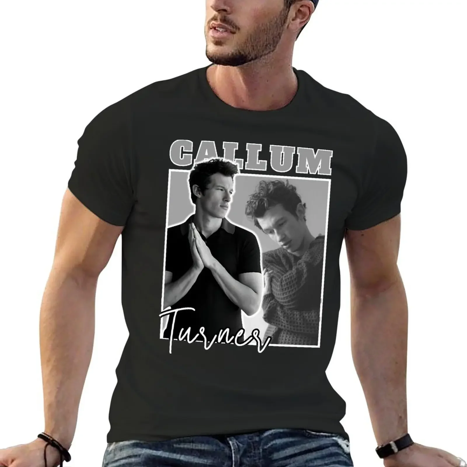 Callum Turner (Actor) T-Shirt cotton graphic tees aesthetic clothes mens t shirt