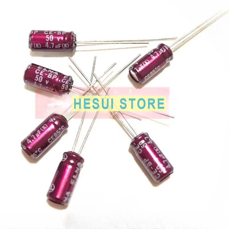

5Pcs 10UF 50VELNA purple red robe 50V10UF 5X11 RBD BP stepless audio capacitor