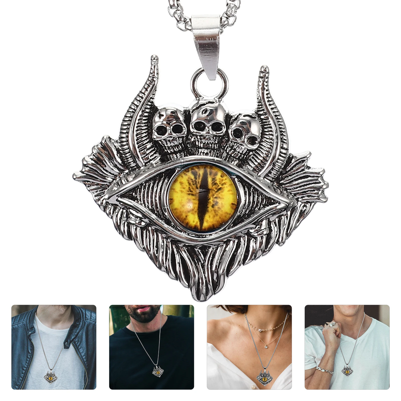 

Eye Necklace Chain Goth Sterling for Girls Pendant Charm High Quality Miss