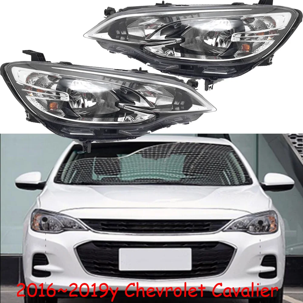 1pcs car bumper headlamp For Chevrolet Cavalier headlight 2016~2019y head lamp for Chevrolet Cavalier fog lamp