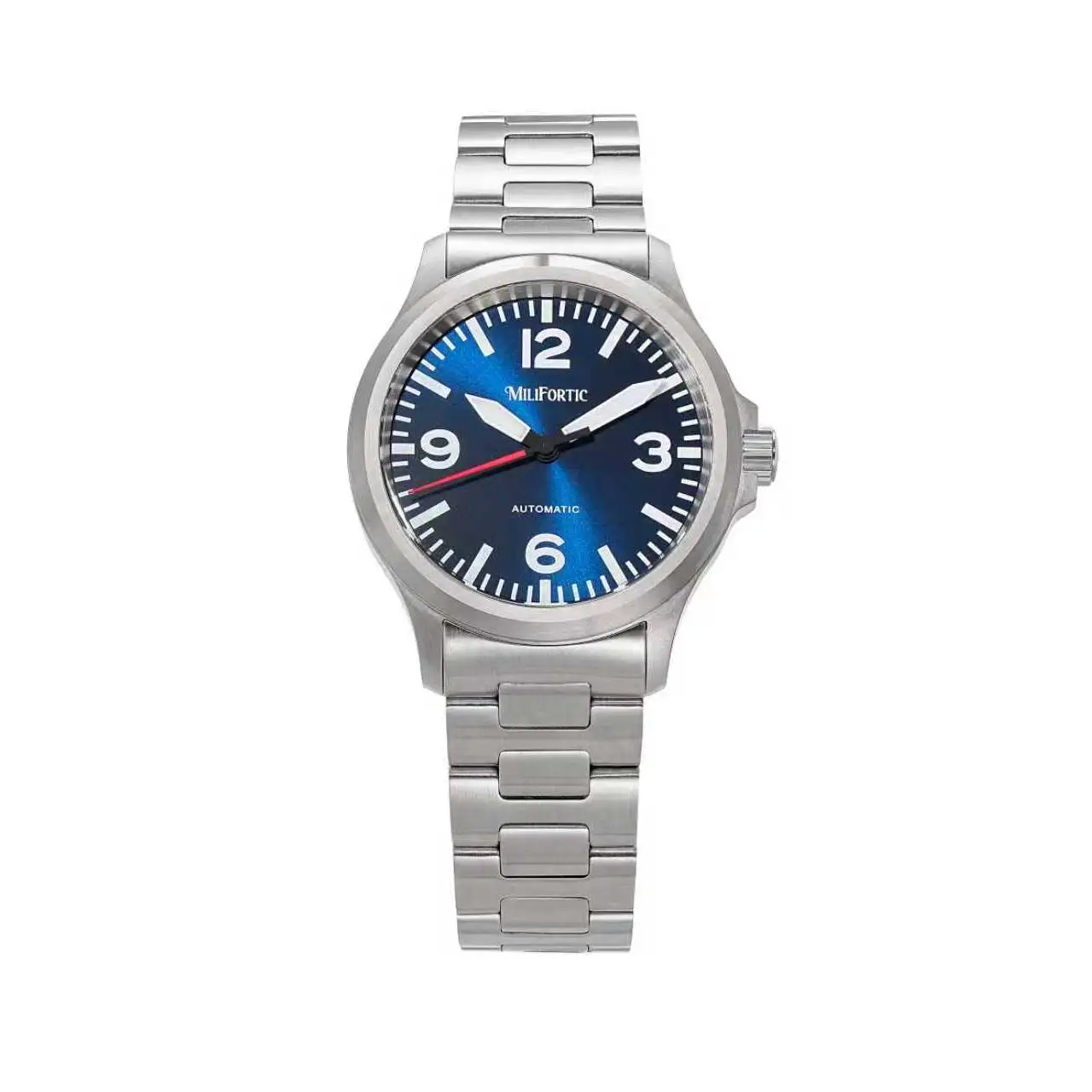 Milifortic 39mm Pilot Watch Man M096 Large Arabic Numerals Dial