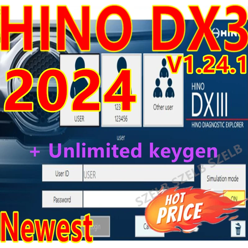 

2025 hot, Newest Hino DX3 V1.24.2 [02.2024]- Diagnostic Software Hino Diagnostic EXplorer 3 + Unlimited keygen + free install