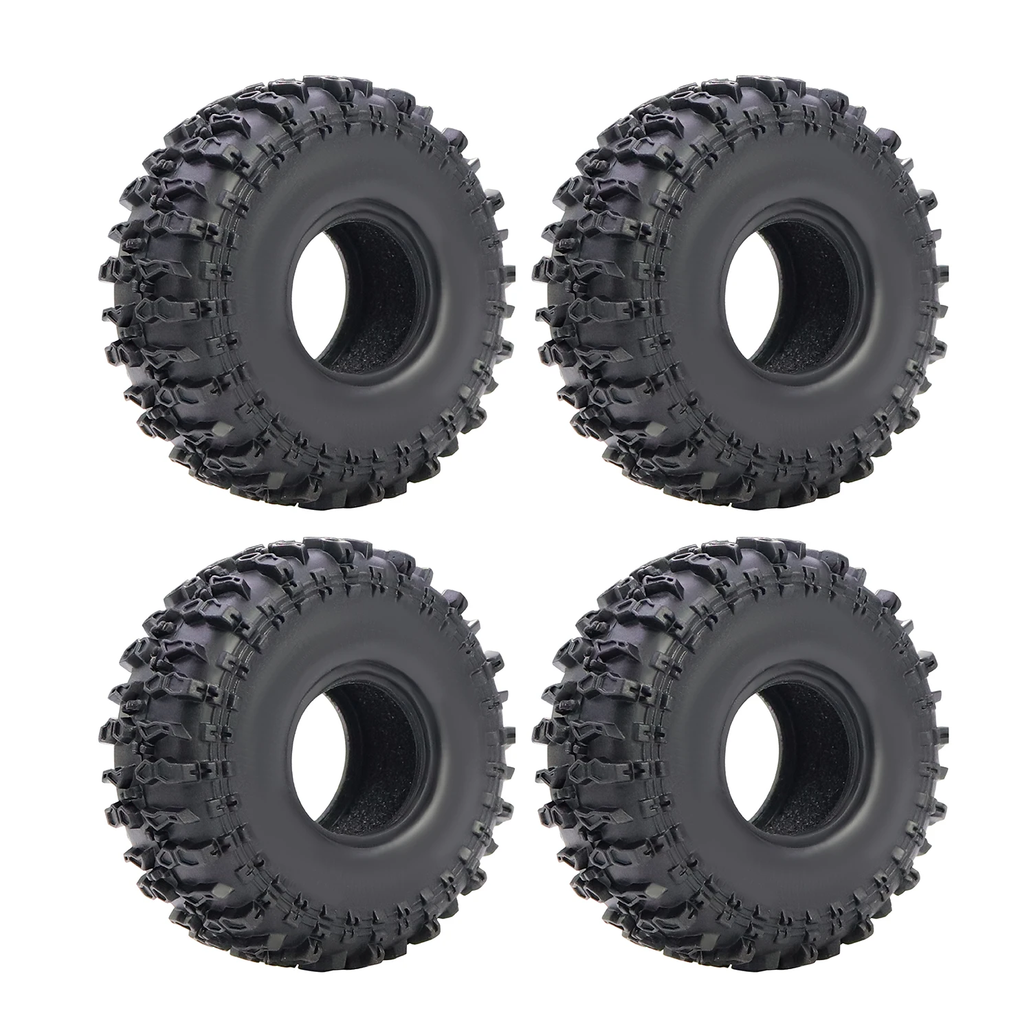 

1,0 "мягкие резиновые шины, колеса 63x24 мм для 1/18 1/24 осевого SCX24 TRX4M Bronco Fcx24 RC Crawler, обновленная часть