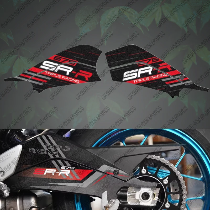 Motorcycle Swing Arm Chain Cover Decal Rotating Shaft Swingarm Stickers For CFMOTO CF MOTO 675SR-R 675 SR-R