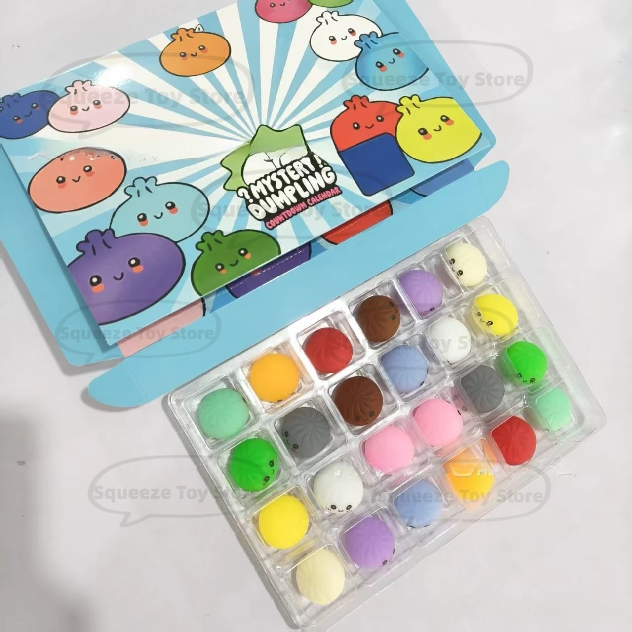 Calendrier Avent Mystery Dumpling 2026 – 24 Squishies Surprises – Jouets Sensoriels Anti-stress – Cadeau Festif