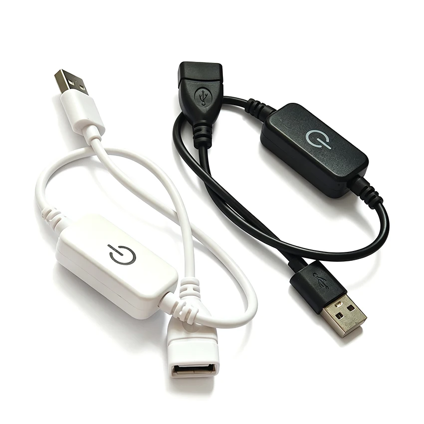 USB Plug Male Bus Touch Type Infinite Dimming USB Switch Cable LED Touch Dimmer For LED Desk Lamp Black/White