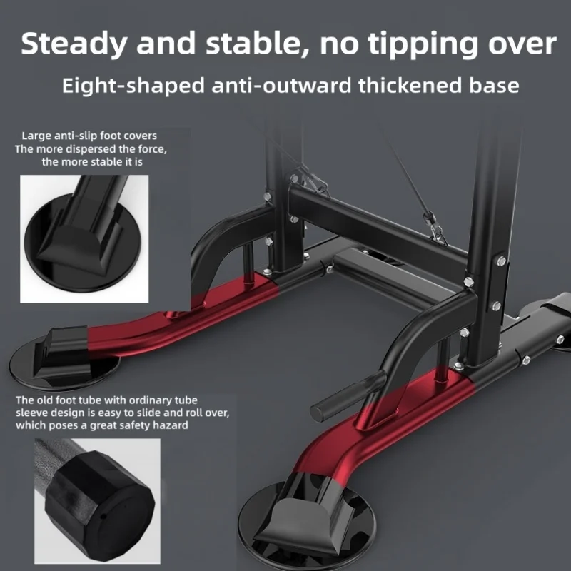 Máquina de dominadas de barra Horizontal, equipo de fitness interior multifuncional para el hogar, marco de barra individual y paralelo