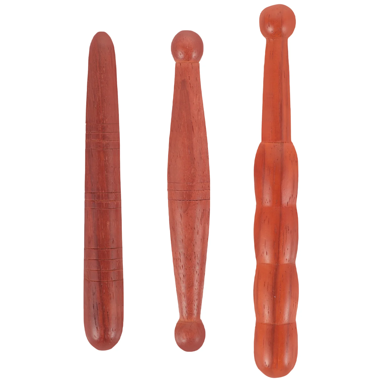 

3 Pcs Acupoint Massage Stick Wooden Sticks Tool Neck Massager Tools Foot Acupressure Pen