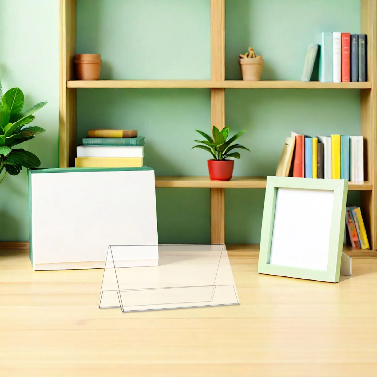 

Набор из 12 прозрачных пластиковых V-образных держателей для именных табличек на стол, двусторонние, с наклонной задней панелью, для офиса, конференций, школы