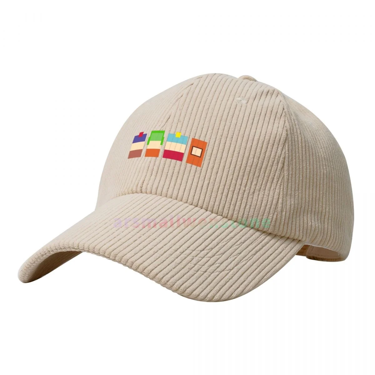 Southpark Boys Pixel Art Corduroy Baseball Cap New Cotton Solid Color Sunhat Sport Snapback Caps Autumn Warm Fashion