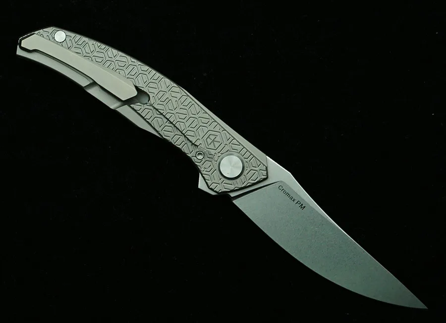 LEMIFSHE New Quantum V2 9Cr18MoV Mark Cromax PM Blade Titanium Handle Folding Knife Outdoor Camping Kitchen Survival EDC Tools
