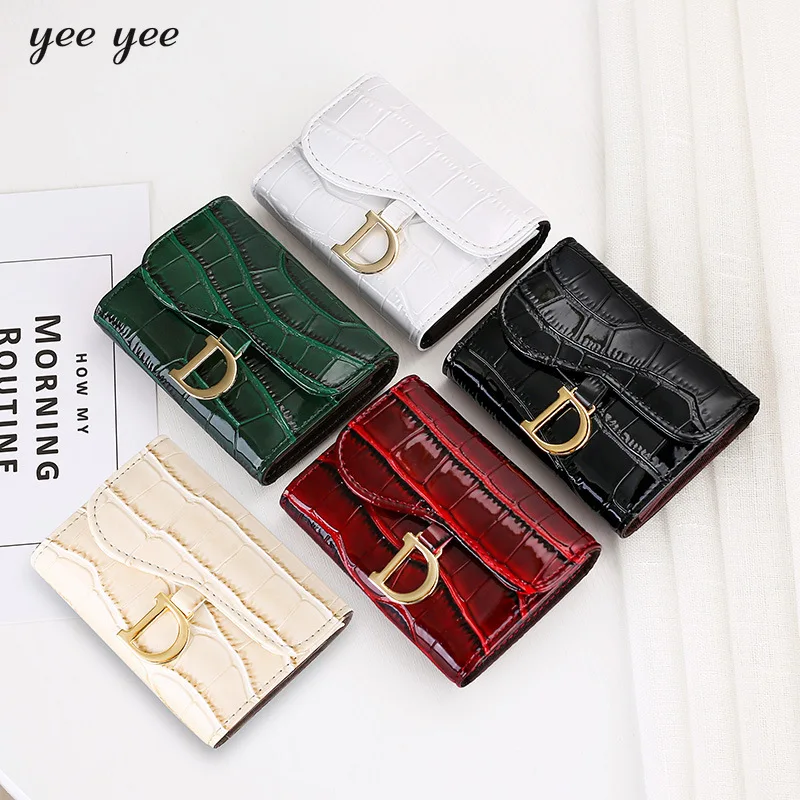 The New Atmospheric Fashion Crocodile Print High-grade Women\'s Multi-card Anti-theft Swipe Bag Multi-function Purse