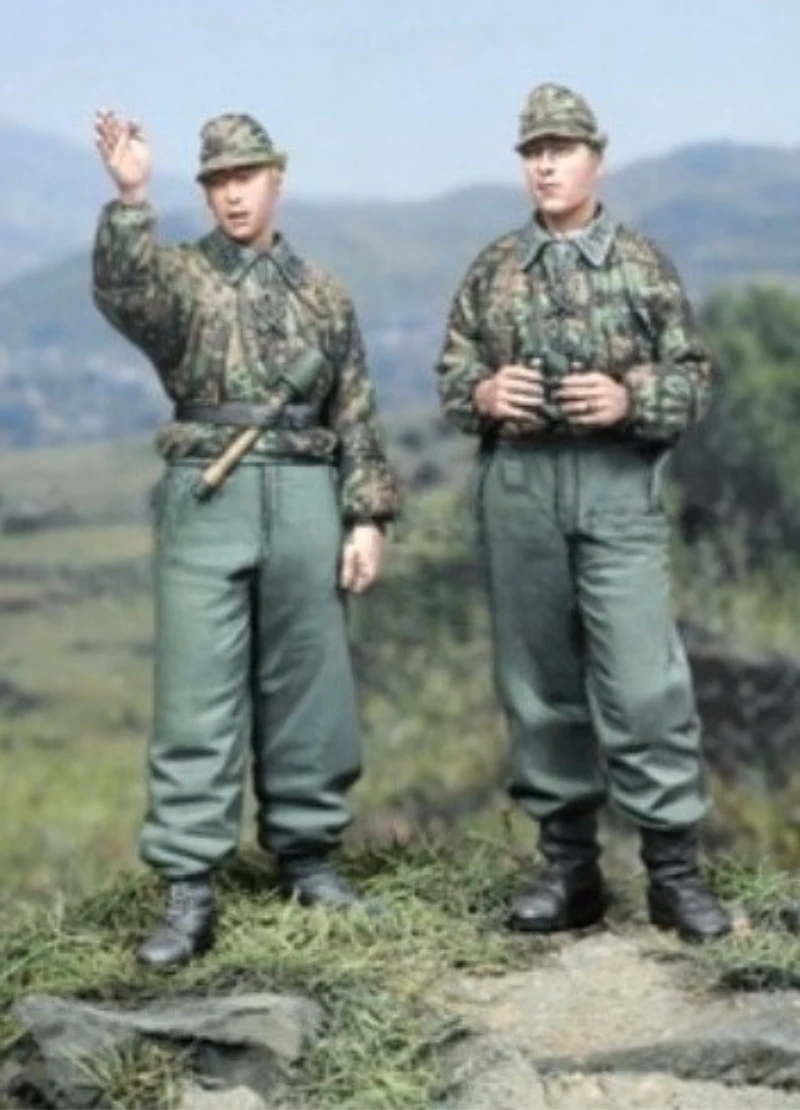 

Масштаб 1/35, литая под давлением фигурка из смолы, набор моделей, немецкий Panzer Recon Crew, набор из 2 фигурок в разобранном и неокрашенном виде
