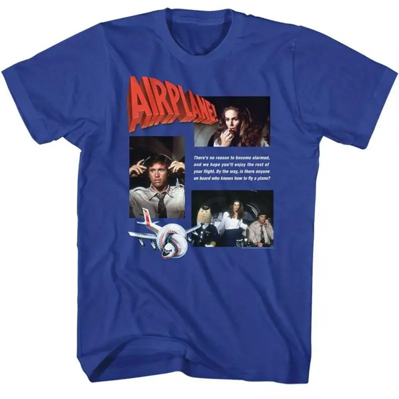 

Airplane Multi Hit Royal T Shirt