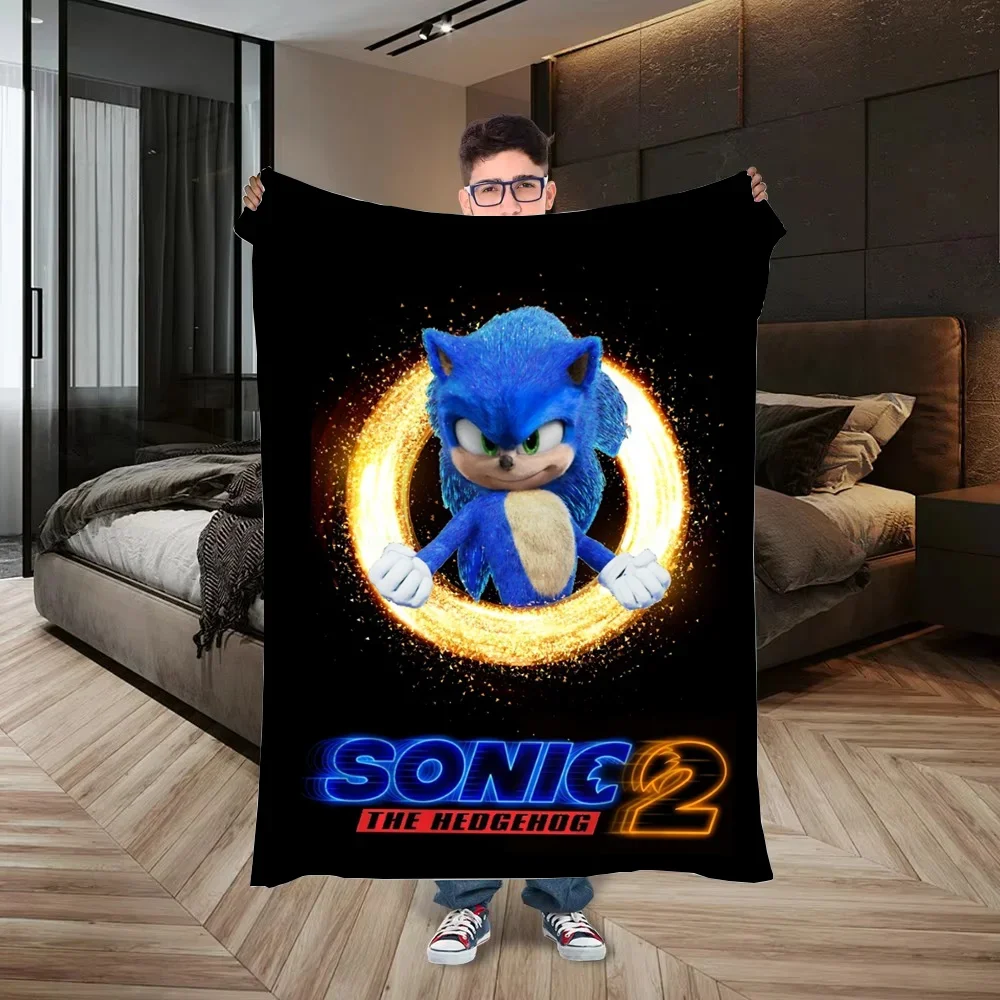 Cute Throw Blanket for Sofa Decoration Sonic Bed Blankets for Adults Thin Wadding Blanket King Size Luxury Bedding Home Interior