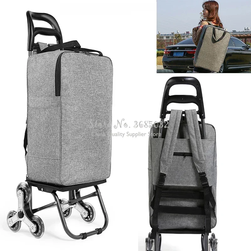 

Climbing Cart Trolley, Elderly Luggage Case, Folding Trailer Shopping Bags - Convenient Portable Household Carrier