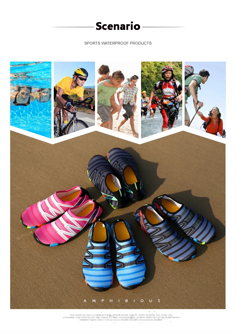 Männer Wasser Schwimmen Schuhe Frauen Turnschuhe Barfuß Strand Sandalen Upstream Aqua Schuhe Schnell Trocknend Fluss Meer Tauchen Surfen Meer – Detail 4