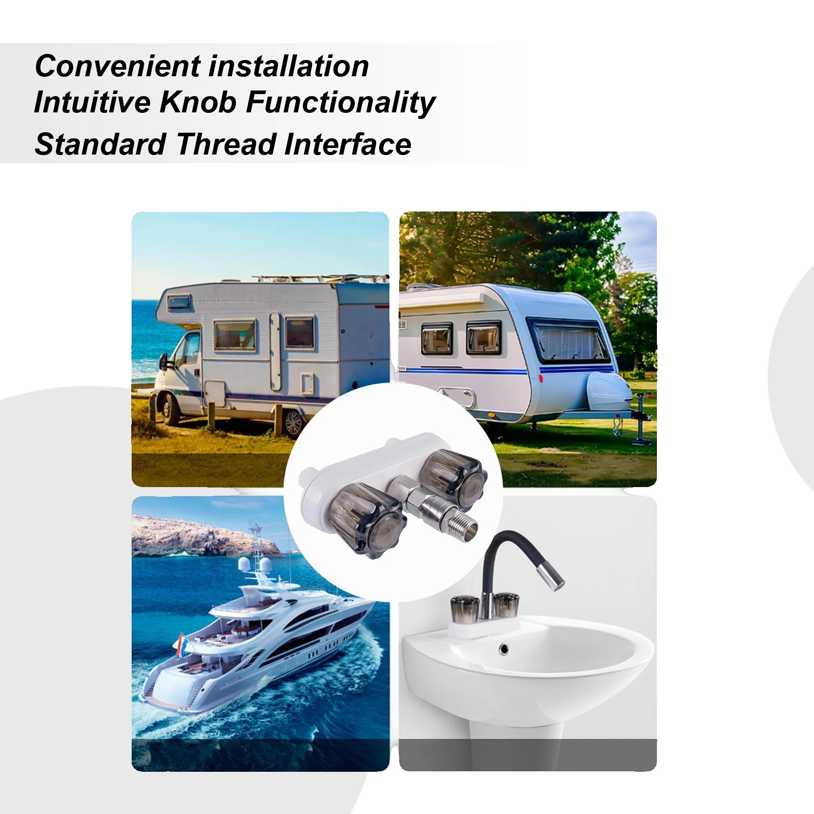 

Смесители для душа на колесах, сменный клапан, быстроразъемный адаптер высокого давления для дома на колесах, лодки, ванной комнаты, фургона на открытом воздухе