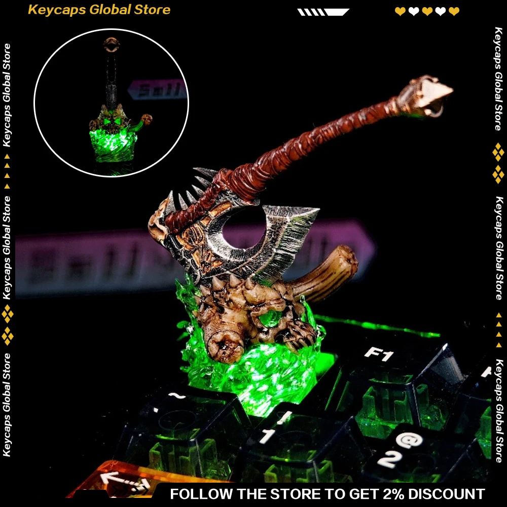 SailStudio Original World of Warcraft Keycap Gorehowl Game Peripherals Resin Magnetic Personalized Mechanical Keyboard Gift