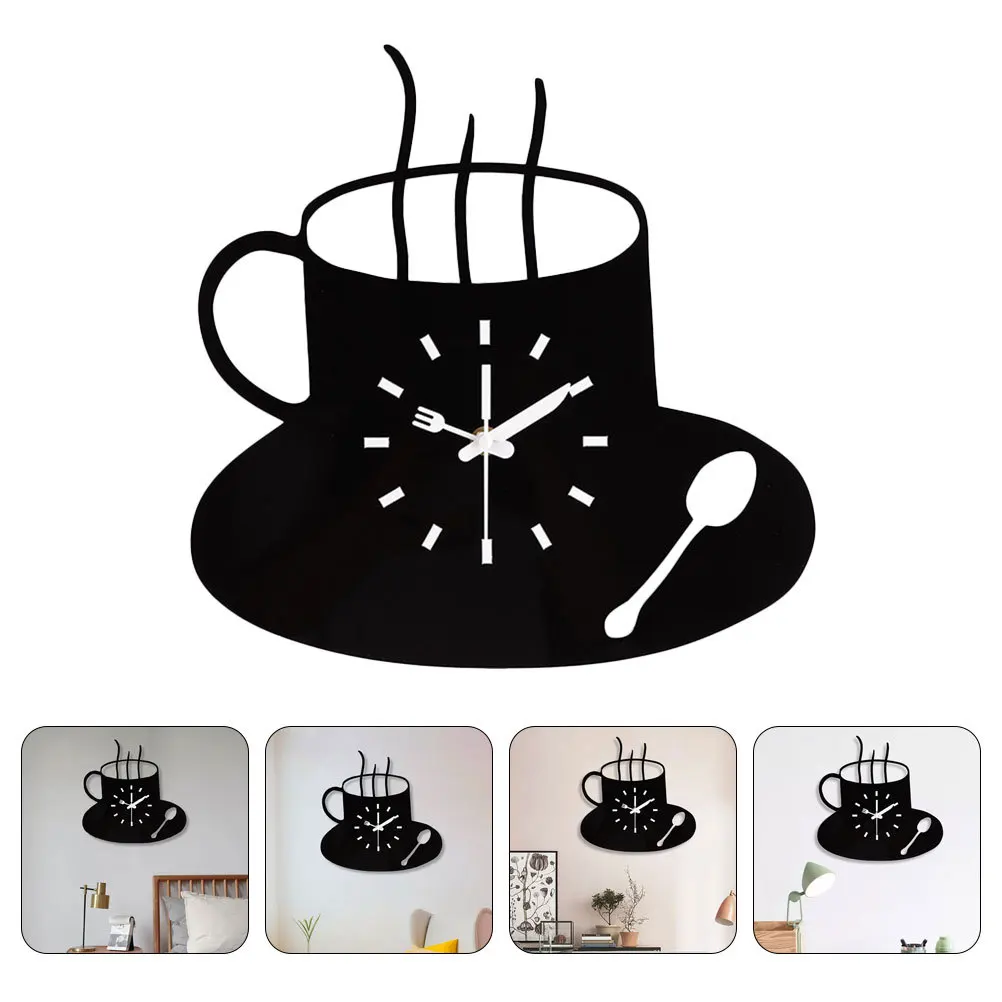 

Creative Wall Black No-Ticking Stylish Hanging Clock For Living Room Bedroom Indoor Decorative Wall Clock