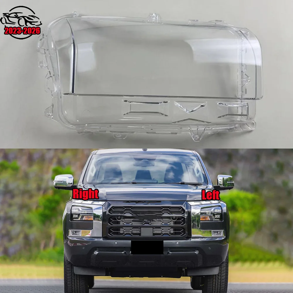 

For Mitsubishi Triton L200 2023 2024 2025 2026 Headlamp Shell Transparent Headlight Cover Lamp Shade Lampshade Lens Plexiglass