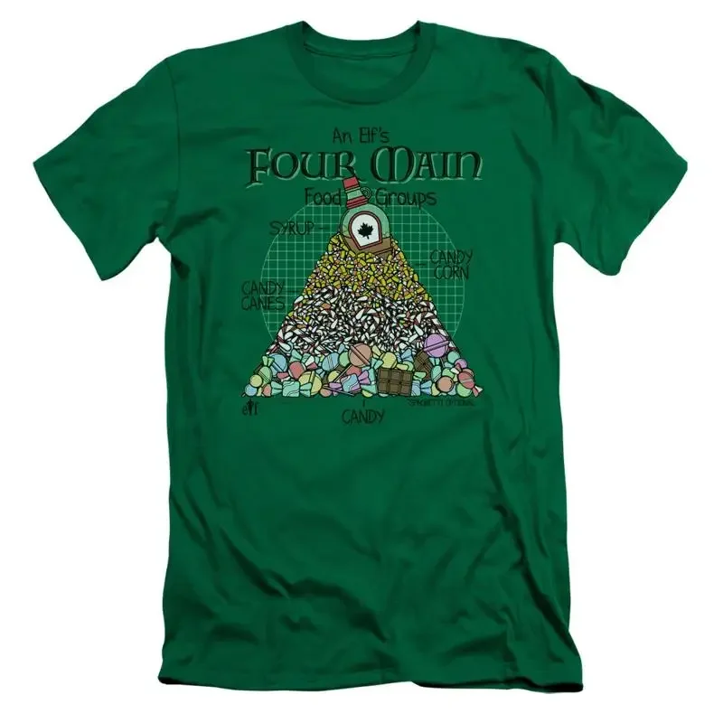 ELF FOOD PYRAMID CHRISTMAS Licensed Men's T shirt SM 5XL