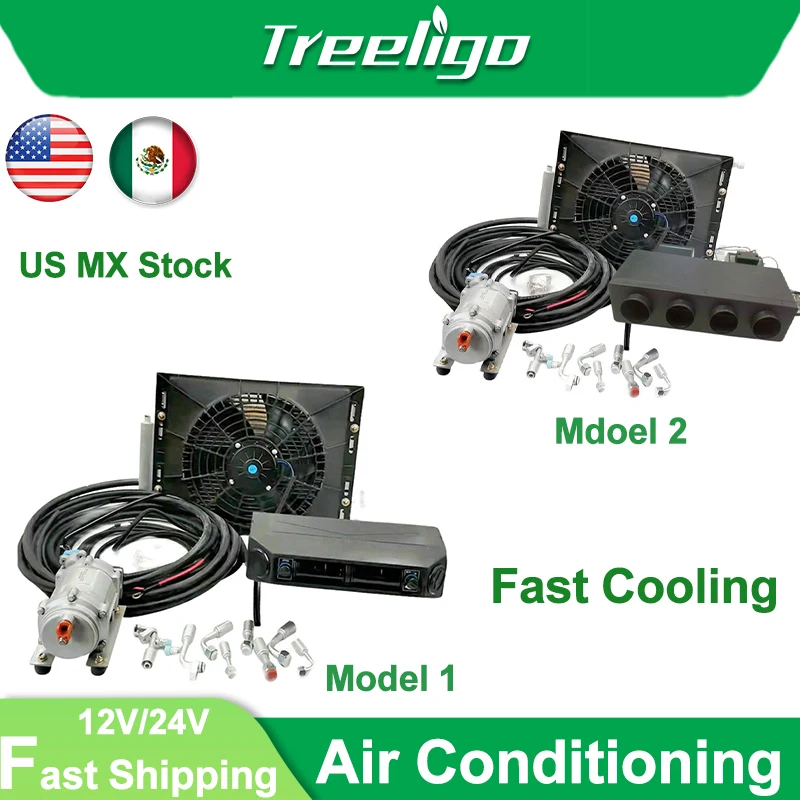 

Treeligo 12 В 24 В электрический кондиционер система отопления и охлаждения для автомобиля автомобильный внедорожник грузовик кемпер фургон лодка кондиционер
