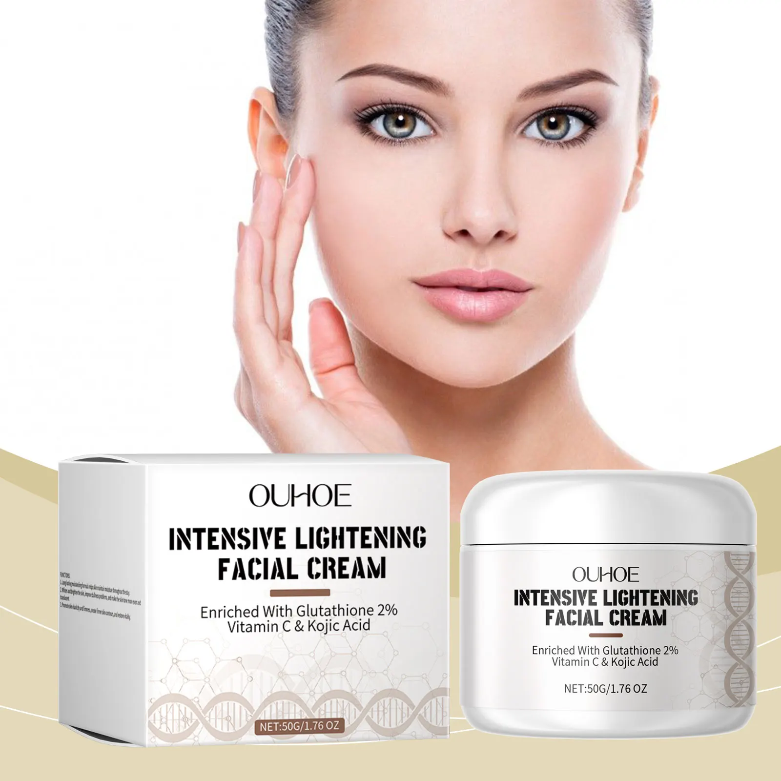 Facial moisturizing cream moisturizes, brightens, fades fine lines, tightens, smoothes and nourishes facial skin face cream